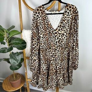A Beautiful Soul Cheetah Fit Flare Dress sz 3x/C